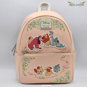 Loungefly Disney Lady and the Tramp Daisy Portrait Floral Mini Backpack Bag New